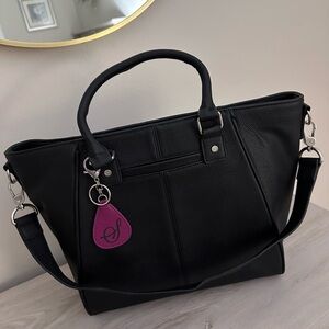 Leather Shoulder Bag With Strap